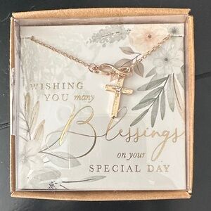 Maison Elegant Cross Necklace wishing you many blessings on your special day